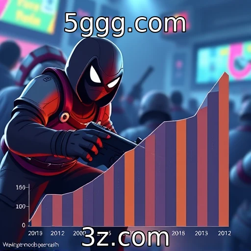 Crescimento do mercado de jogos móveis a cada trimestre